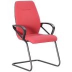 Frontseat Vergaderstoel, Rood, Slede Frame thumbnail 1
