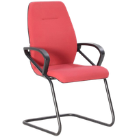 Frontseat Vergaderstoel, Rood, Slede Frame