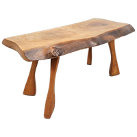 Vintage Brutalist Kruk Boomstam Side Table Mid Century 1960
