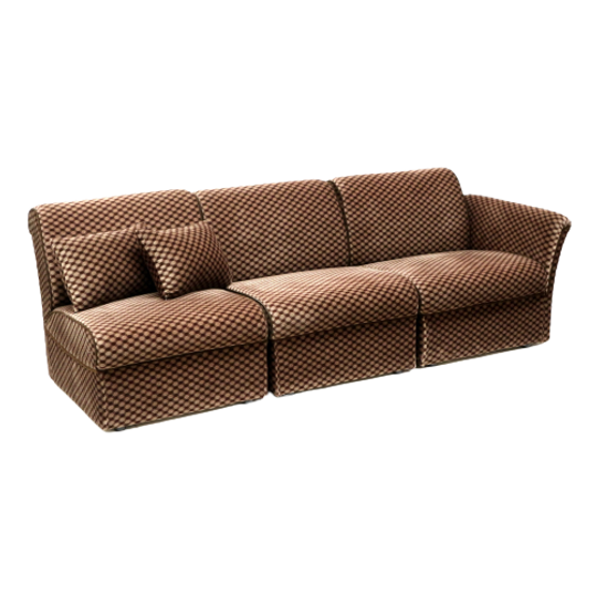 Vintage 3-zits Bank Chaise Longue Gemaakt In De Jaren ’70 1