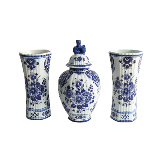 Delfts Blauw Kast Stel Flora/royal Goedewaagen, 1945-1980 1