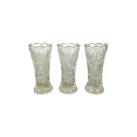 Trio Kleine Glazen Vaasjes. Prijs Voor De Drie 1