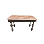 Klassiek Bruin Eettafel Set Met Twee Stoelen Antiek thumbnail 1