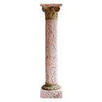 Korinthische Zuil In Roze Marmer En Verguld Brons thumbnail 1