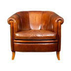Cow Leather Club Chair thumbnail 1