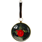 Vintage Lijstje Bol Glas Rode Roos 1970’s thumbnail 1