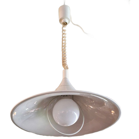 Vintage Heksenhoed Lamp Wit 70s 1