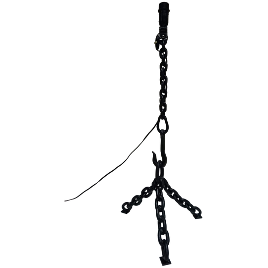 Vintage Brutalistische Nautische Staande Metalen Ketting Lamp In De Stijl Van Franz West, Jaren 7 1