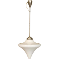 Vintage Art Deco Opaline Druppel Hanglamp Plafondlamp