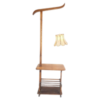 Lectuurtafel Met Lamp | Vloerlamp Eiken Lectuur Bijzettafel