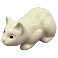 Vintage Deco Kat Wit