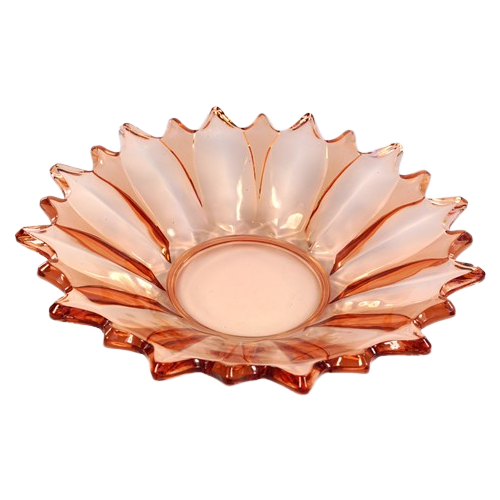 Vintage Roze Schaal Glas