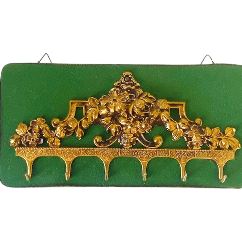 Vintage Sleutelrekje Barok Groen Vilt