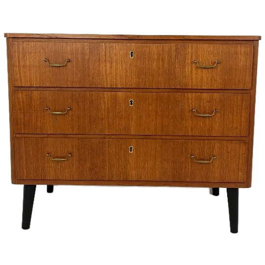 Scandinavisch Vintage Teak Fineren Ladekast Hafjell 1