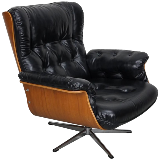 Vintage Fauteuil / Lounge Chair Van Martin Stoll Voor Giroflex Duitsland Jaren 60 1