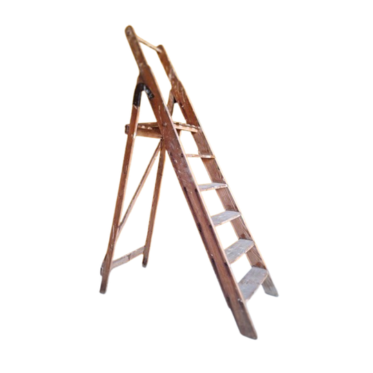 Brocante Vintage Schilderstrap Houten Trap 1