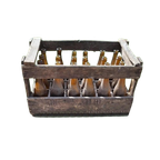 60 Tot 80 Jaar Oude Krat, Flessenkrat Met 24 Bierflessen. thumbnail 1