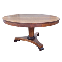 Grote Ronde Antiek Eiken Eettafel 130 Cm Doorsnede