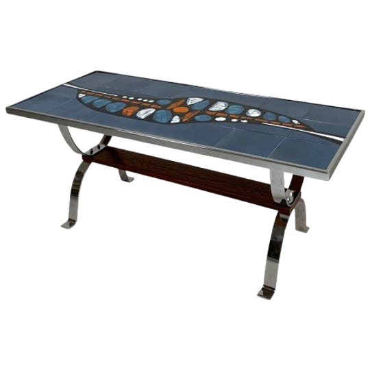 Tegeltafel Met 21 Tegels, Gesigneerd ''Ledu'' 1