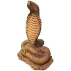 Een In Albast Gesneden Vintage Beeld Van Een Cobra thumbnail 1