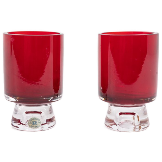 Mid-century Reijmyre Red Glass Vase Designed By Monica Bratt, 1950’s 1