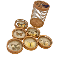 Bamboe Vintage Onderzetters In Houder