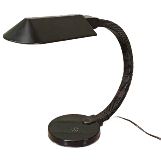 Vintage Postmodern Italiaans Tafellamp Bureaulamp, Zwart 1