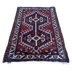 Handgeknoopt Hamadan Vloerkleed Rood 84X140Cm Perzisch Tapijt thumbnail 1