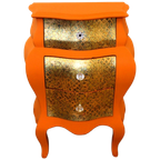 Oranje Ladekast Met Bladgoud Op De Lades thumbnail 1
