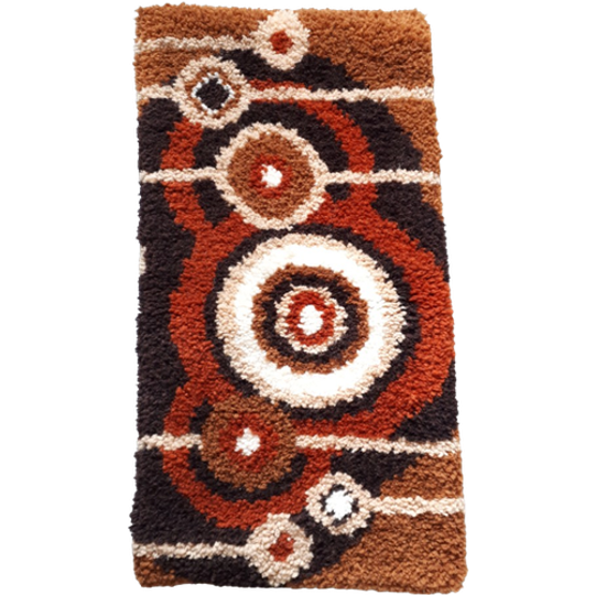 70's Spaceage Wollen Wandkleed Vintage Wandkleedje Smyrna 1