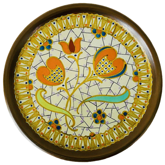 Art Nouveau Sierbord Plateel Gouda Jaren 20 1