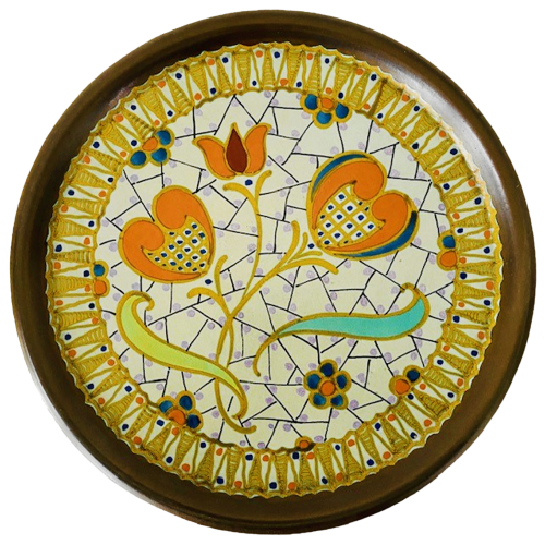 Art Nouveau Sierbord Plateel Gouda Jaren 20