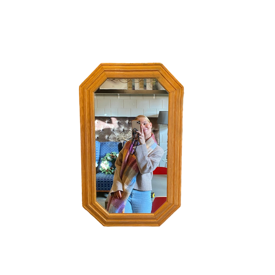 Spiegel Olympe Eikenhout Vintage 1