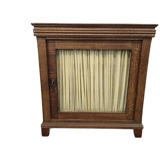 Vintage Diepe Houten Vitrinekast / Mini Kast 1