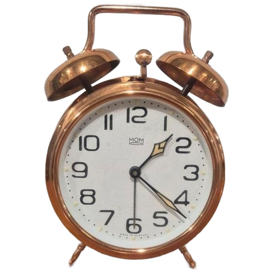 Koperen Mom Hungary Wekker Alarm Klok Vintage 1