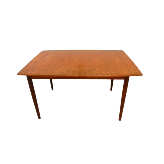 Vintage Eettafel Tafel Jaren60 Teakhout Uitschuiftafel Ovaal 1