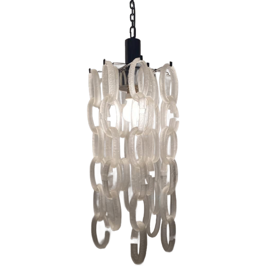 Vintage Giogali Murano Glas Italiaans Kroonluchter Hanglamp 1