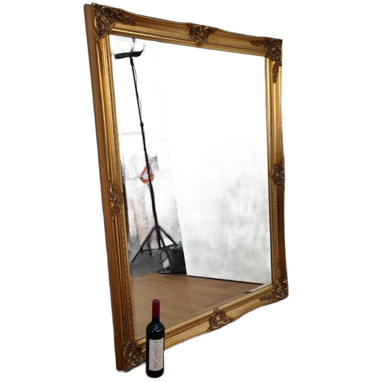 Grote Vintage Barok Brocante Regency Facet Schouwspiegel Spiegel 01 1