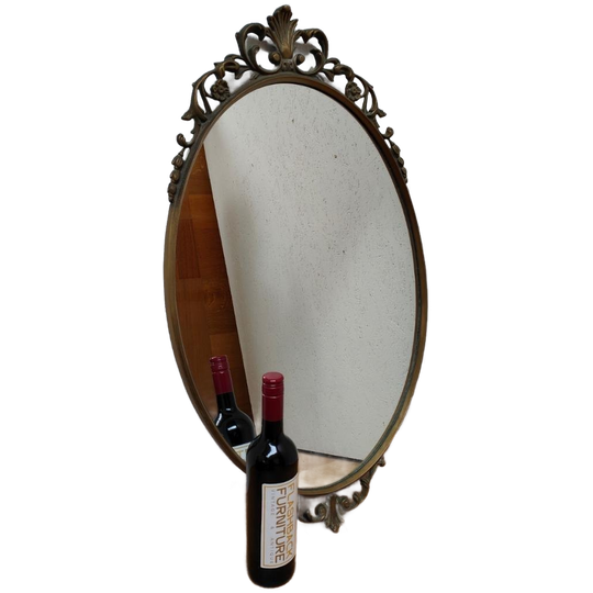 Vintage Antieke Rococo Barok Spiegel Schouwspiegel Koper 306 1