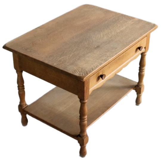 Brutalist Bijzettafel Met Lade | Ladekastje | Jaren 60 | Deens 1