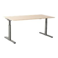 Gispen Tm Bureau, Eiken Blad, 160 X 80 Cm, Hoogte Instelbaar Onderstel