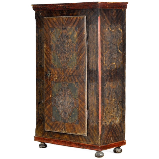 Hand-beschilderde Kast, Circa 1850 1