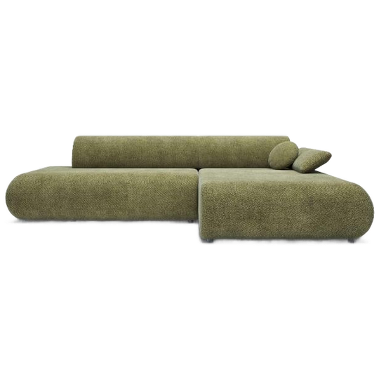 fonQ | Wisp Hoekbank Rechts Slaapfunctie Olijfgroen 1