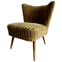 Vintage Goudkleurige Cocktailstoel / Eenzit / Fauteuil