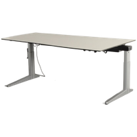 Ahrend Essa Elektrisch Bureau, Wing, Zandmelee Blad, 180 X 80/90 Cm, Hoogte Instelbaar Onderstel,