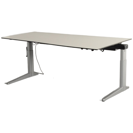 Ahrend Essa Elektrisch Bureau, Wing, Zandmelee Blad, 180 X 80/90 Cm, Hoogte Instelbaar Onderstel, 1