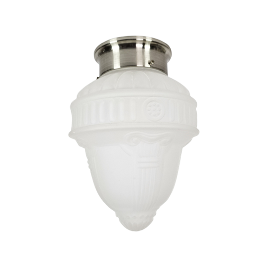 Art Deco - Giso Gispen Stijl - Gesatineerd Glas - Metaal - Plafondlamp 1