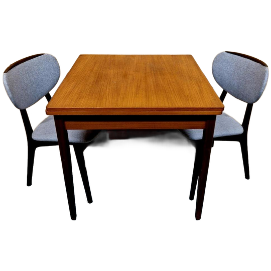 Compacte Eetkamer Set Vintage Eettafel Uitschuifbaar 1