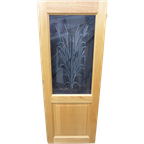 Mooie Eiken Deur Met Decoratief Geslepen Glas thumbnail 1