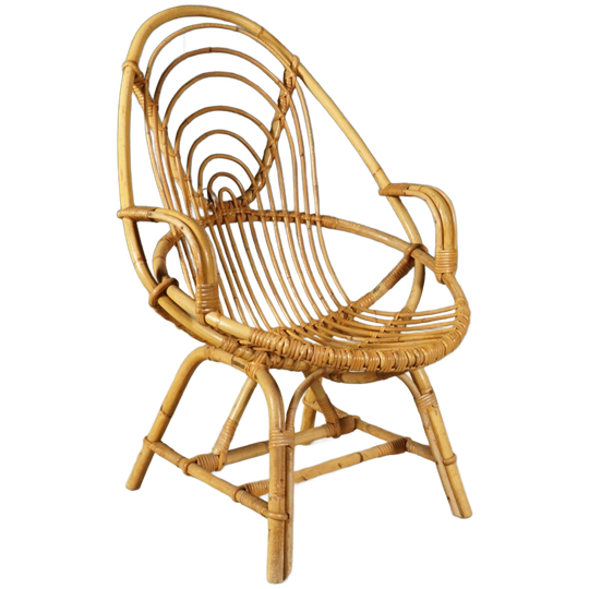 Vintage Rotan Fauteuil 1